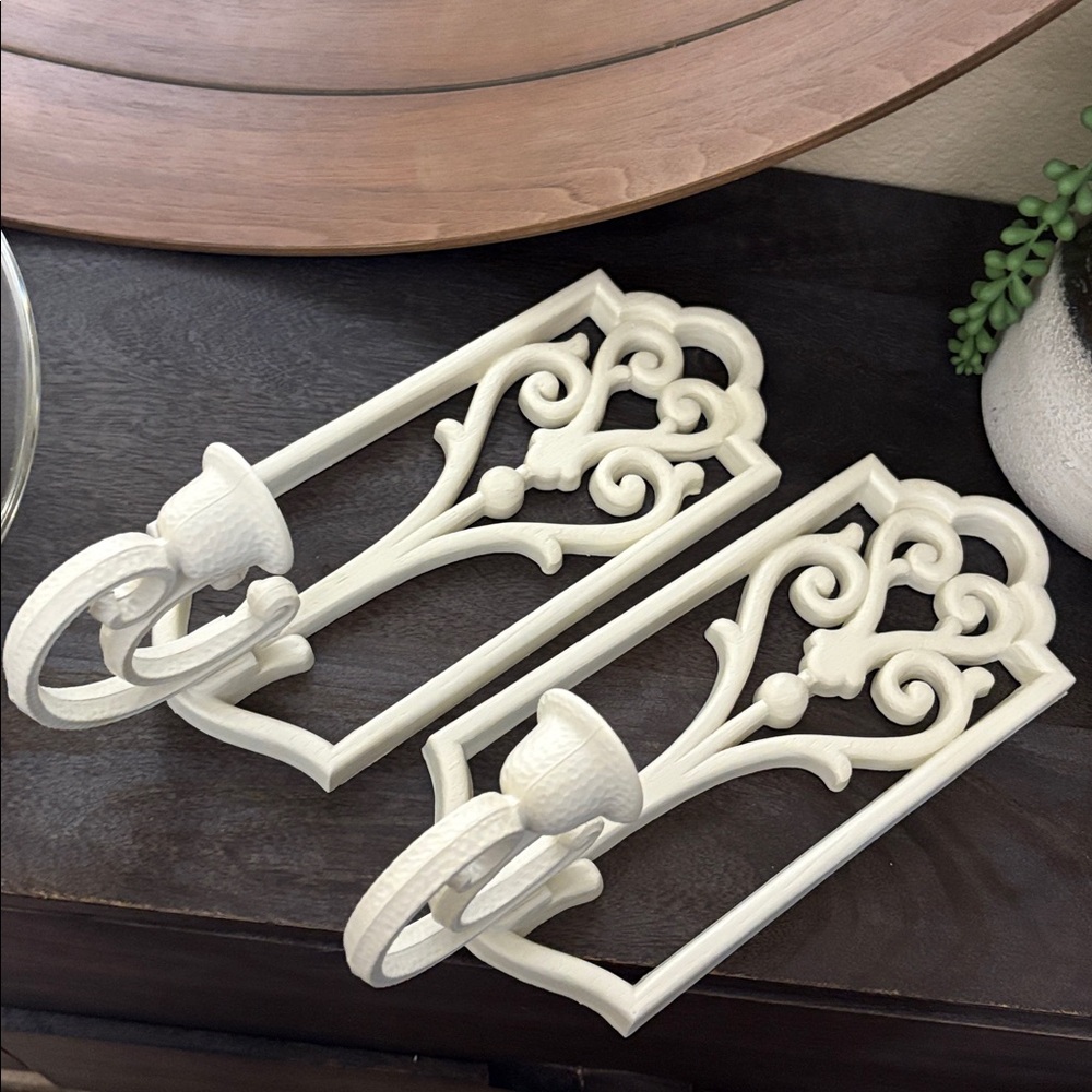 Elegant White Wall Sconce Set